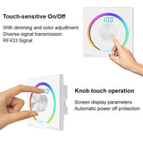 LED Light Strip Wallmount Glass Pannel Touch PWM Controller Dimmer CCT RGB 12V 24V 6A/CH Home Commercial 0-100% Smooth Dimming