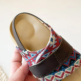Summer Children Causal Sandals New Boho Toddler Beach Slippers for Girls Outdoor Daily Wear Non-slip Kids Retro Open-toe Sandals
