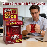 -Dr Pepper x NeeDoh Nice Cube Squishy Stress Relief Toy, Soft Squeeze Fidget Cube for Kids & Adults, Anxiety Relief Sensory Toy