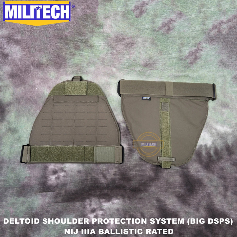 MILITECH NIJ 3A ballistic shoulder protector bulletproof thigh protector NIJ 3A 0101.06 NIJ 0101.07 HG2 deltoid armor protection