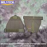 MILITECH NIJ 3A ballistic shoulder protector bulletproof thigh protector NIJ 3A 0101.06 NIJ 0101.07 HG2 deltoid armor protection