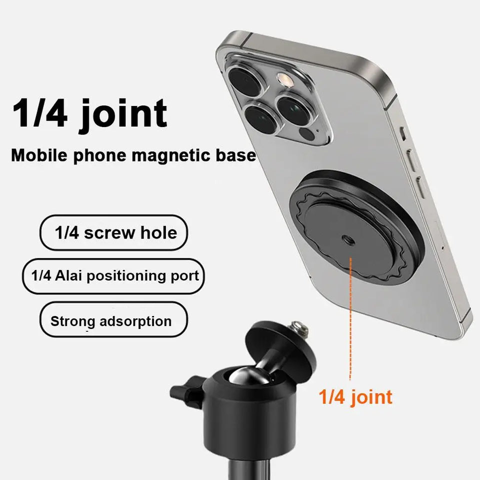 Cellphone Magnetic Base With 1/4 Screw Hole For MagSafe 13 14 15 Pro Phone Stand Magnet Car Phone Holder Accessories