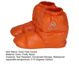 1 Pair Practical Warm Foot Covers Lightweight Shoe Covers Anti-scratch Windproof Winter Warm Down Footwear