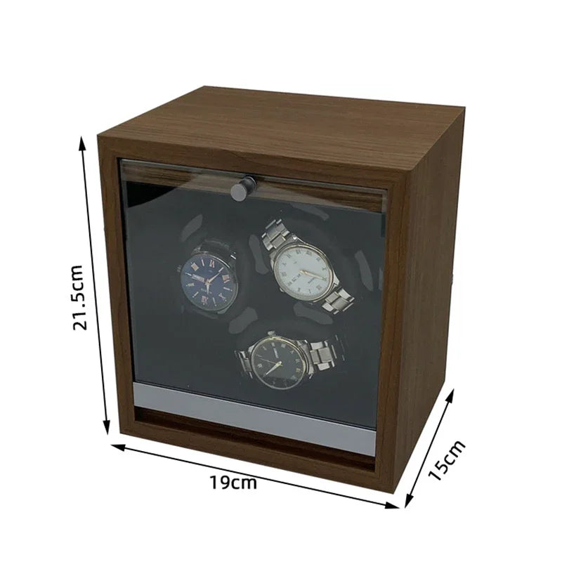 FRUCASE Watch Winder for automatic watches automatic winder for 3 watches 2 Rotation Modes Storage Case Memory Cotton
