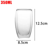 1/3pcs Glass Coffee Cup Transparent Double Walled Glass Heat-resistant Milk Juice Tea Cup Kitchen Bar Party Drinkware Gift Set