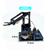 DIY Black Robotic Arm Construction Kit - Learn Welding, Basic Electronics, Circuit Design & Control, Perfect for STEM Projects, Maker Education, Beginners Tech Gift