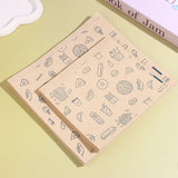 50Pcs Greaseproof Paper Bag, Kraft Paper Bag Food Wrapping Bag Disposable Packaging Baking Paper Plate Mat Kitchen Accessories