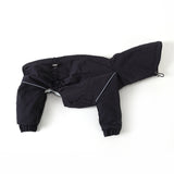 Winter 4-legged Windproof Cotton Jacket for Italian Greyhound Warm High Neck Adjustable Sweatshirt for Whippet Greyhound to 25KG