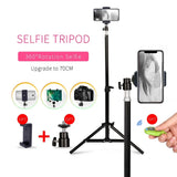 200/170/150/55cm Selfie Tripods Aluminum Light Stand For Phone Stand Mount Digital Camera Tripod With Clip Bluetooth Controller