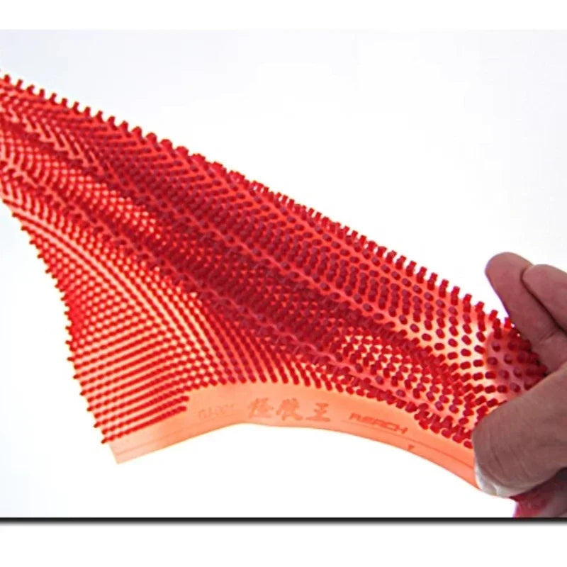 Long Pimples German REACH Table Tennis Rubber Red/Black OX 3.0mm Height Big Particles Table Tennis Rubber Sheet Strong Rotation