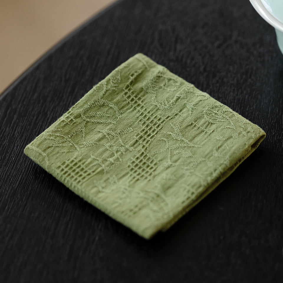 Thick Handmade Cotton Linen Tea Towel Double Sided Water Absorbent Tea Tablecloth Tea Set Mat Tea Tray Cup Coaster Pot Holder