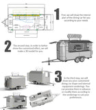 Customized Fast Food Truck Stainless Steel Trailer Full Kitchen Setup for Snacks Hotdogs Candies Chips Ice Cream Business