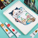 12/18/24/36 Colorful acrylic paint set, 12ml/0.42 oz, can be mixed for painting, doodling, DIY and artistic creation perfect hol