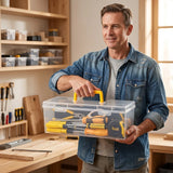 Tool Box Organizer, Hardware Organizer Box  - Durable Screw Organizer For Nuts, Bolts, Screws, Nails, and Small Hardware.