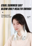 Mini Fan Silent Neck Hanging Fan Usb Portable Bladeless Rechargeable Led Digital Display Electric Air Cooler Summer Sports Fan