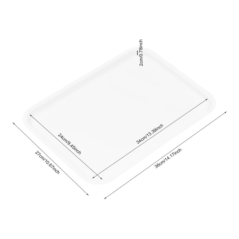 24Pcs Stackable Restaurant Trays Non-Slip Surface Commercial PP Food Serving Tray Set for Fast Food Hotel School Cafeteria