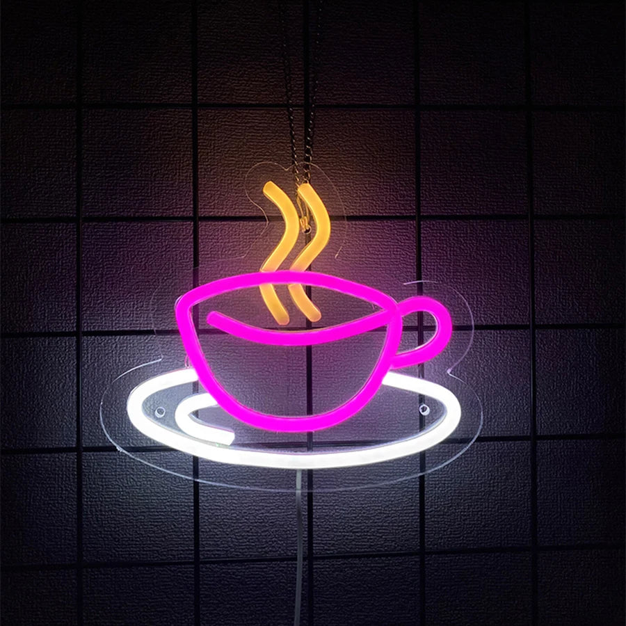 Coffee Led Neon Sign, Coffee Super Bright Sign, Usb Connection Powered, Suitable For Coffee Shop Front Desk Business Art Decor.