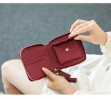 Women's Fringe Square Zipper Purse, Short Money Clip, All Simple Card Bag, Multi-functional Fashion Purse, New, 2024
