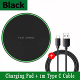 Fast Wireless Charger Pad Stand for iPhone 16 15 14 Samsung Xiaomi Earphone Phone Chargers Induction Wireless Charging Station