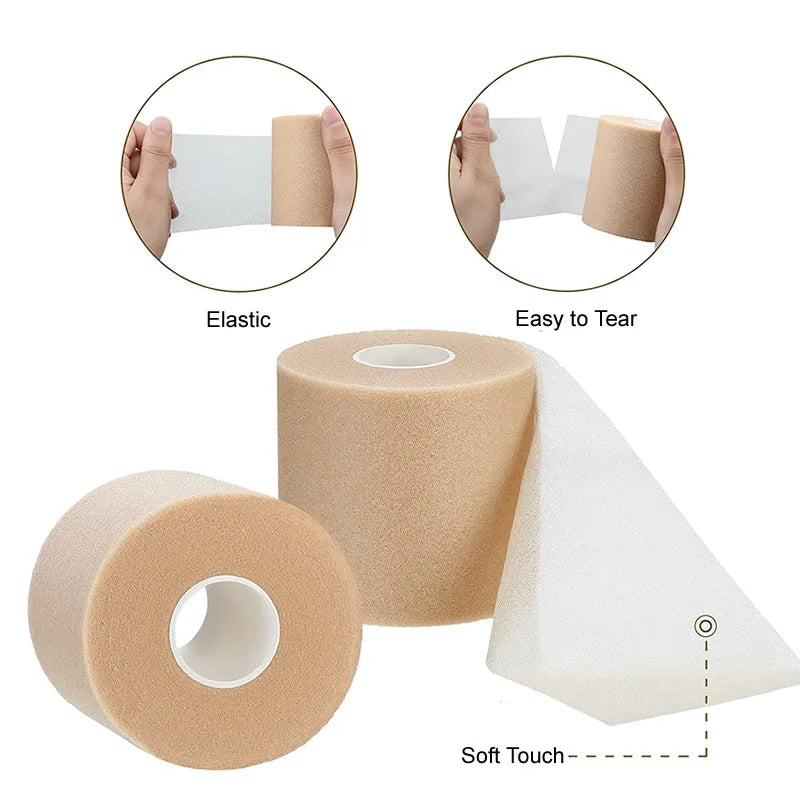 4/6 Pieces Foam Underwrap Sports Tape Pre Wrap Athletic Tape  Bandage for Ankles Wrists Hands Knees