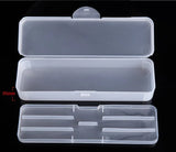 1Pc Rectangle Double-layer Nail Art Tool Empty Storage Box Tweezers Clippers Nail Brush Files Portable Plastic Container 22cm