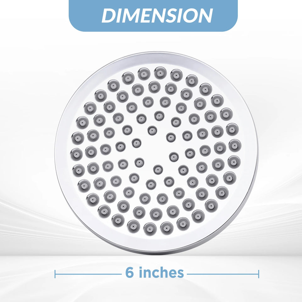 Shower Head High Pressure Rain Adjustable Stainless Steel 6 Inch Wall Mounted Rainfall Shower Bathroom Accessories Replacement
