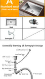 DQOK Stainless Steel Kitchen Sink Slot Dish Basin Kitchen sink Drain Basket And Drain Pip Rectangular
