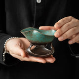 Kung Fu Tea Accessories Kiln Baked Ceramic Tea Strainers Elegant Retro Tea Leaf Filter Exquisite Chinese Tea Separator Home
