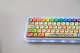 Cat Party Keycaps Set 132 Keys PBT Material Keycaps MOA XOA Profile DYE-SUB For MX Switch Wooting Mechanical Keyboard Keycap