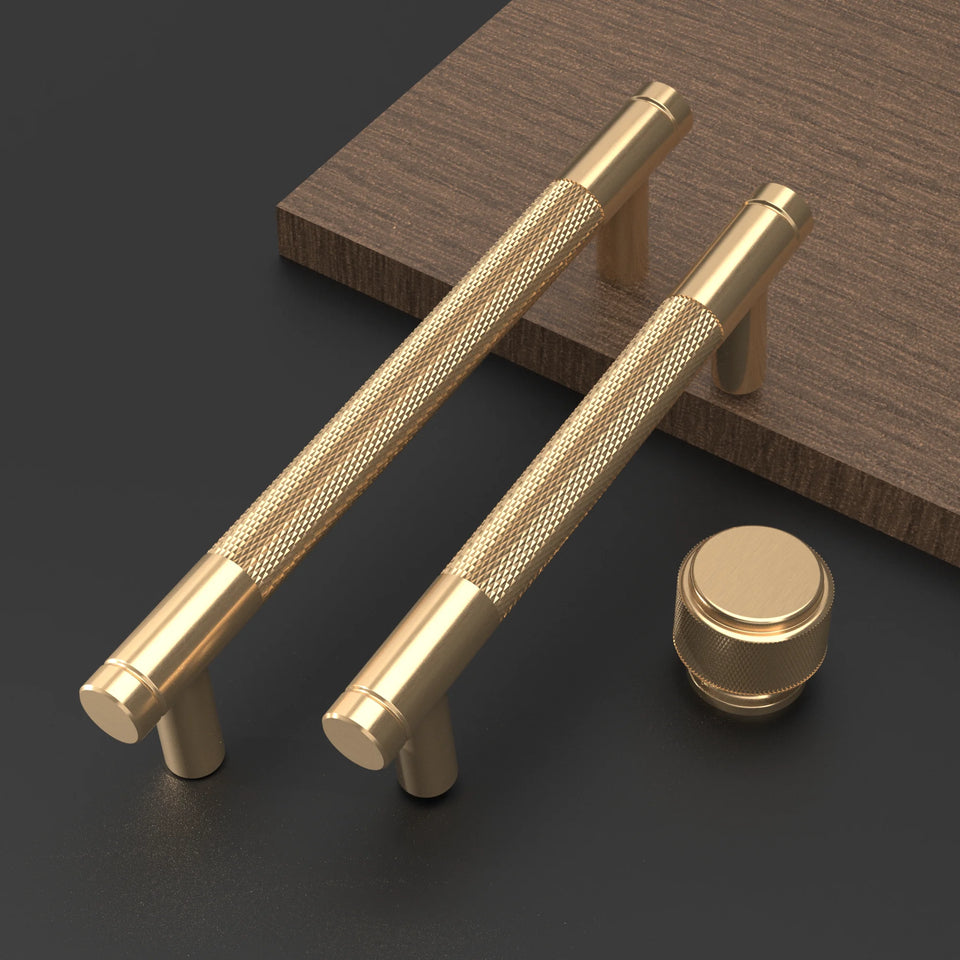 Alzassbg 10PCS Cabinet Handles Matte Gold Cabinet Pull Handles Heavy Duty Hardware Cupboard Drawer Pulls