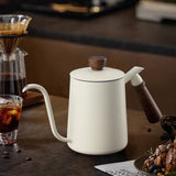 Stainless Steel Coffee Gooseneck Kettle 600ML Pour Over Coffee Pot with Precision Spout for Hand Brewing