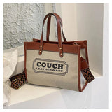 Canvas handbags women's 2023 new fashion all-match tote bag style large capacity shoulder messenger bag for woman