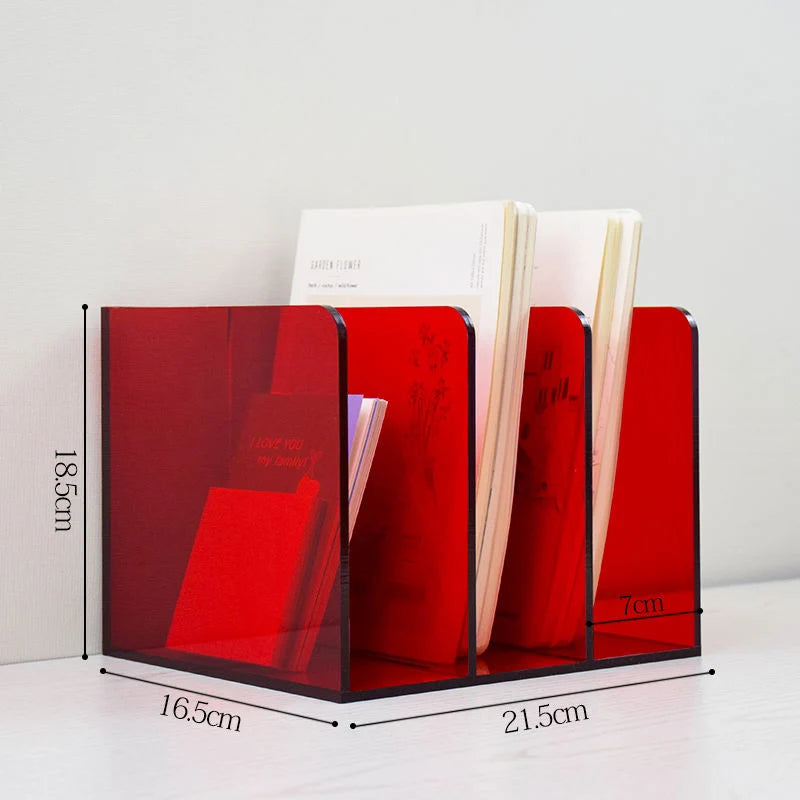 Acrylic File Organizer for Desk,File Holder for Home Office,Book Organizer for Letter,Document,Notebook,Binder,Purse,Mail