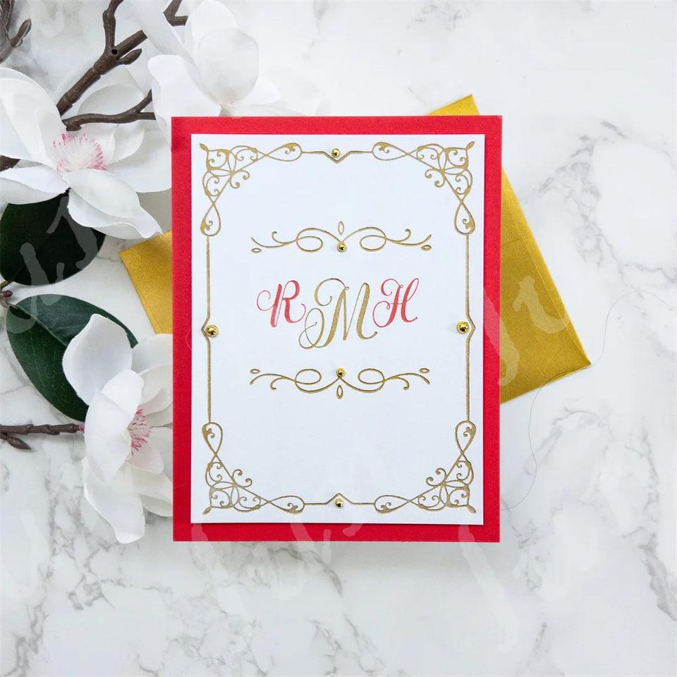 Classic Rectangle Frame Hot Foil Plates New Arrivals Letterpress Dies DIY Craft Paper Card Scrapbooking Decoration