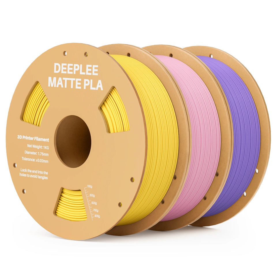 DEEPLEE Matte PLA Filament 1KG,1.75mm FDM 3D Printer Filament Dimensional Accuracy +/- 0.02mm, 1kg Carboard Spool (2.2lbs)