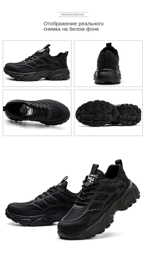 2023 Latest White Safety Shoes Sneakers Men Steel Toe Cap Work Boots Anti-smash Anti-puncture Lightweight Protective Footwear