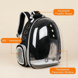 Portable Transparent Pet Cat Carrier Clear Dome Space Capsule Pet Carrying Bag Breathable Cat Backpack Vet Visit