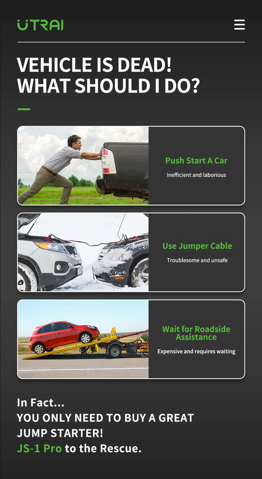 UTRAI Power Bank  4000A Jump Starter Portable Charger Car Booster 12V Auto Starting Device Emergency Car Battery Starter