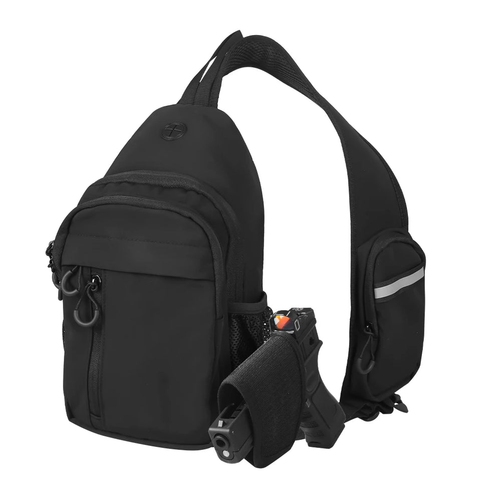 Concealed Carry Bag Tactical Crossbody Sling Backpack Shoulder Gun Holster Bag Chest Pack EDC Pouch Pistol Holster Bag Hunting