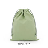 Cotton Drawstring Storage Bag White Canvas Bags for Candy Gift Package Pouch Reusable Home Sundries Organize Dustproof Sacks