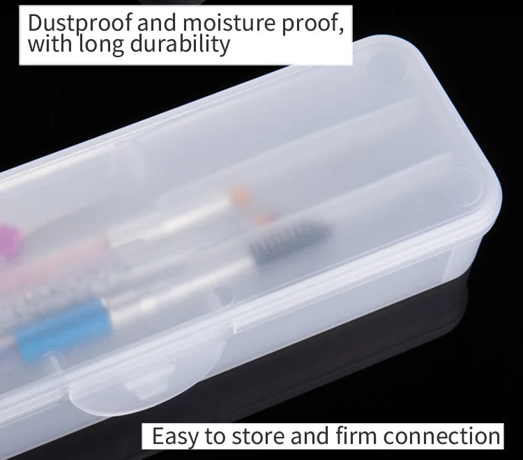 1Pc Rectangle Double-layer Nail Art Tool Empty Storage Box Tweezers Clippers Nail Brush Files Portable Plastic Container 22cm