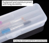1Pc Rectangle Double-layer Nail Art Tool Empty Storage Box Tweezers Clippers Nail Brush Files Portable Plastic Container 22cm