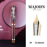 Majohn M700 Resin Fountain Pen EF/F Nib 0.5/0.38mm with A Converter Germany Imported Ink Pen Beautiful Students Gifts