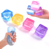Ice Cube Shaped Square Stress Relief Ball Toy Squishy Squeeze Anxiety ADHD Stress Relief Sensory Adults Toys