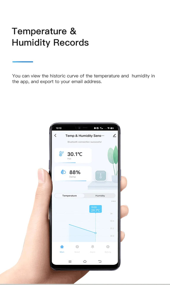 CozyLife Smart Thermometer Temperature Sensor Fridge Sensor Mini LCD Digital Display Bluetooth-Compatible Thermometer Hygrometer