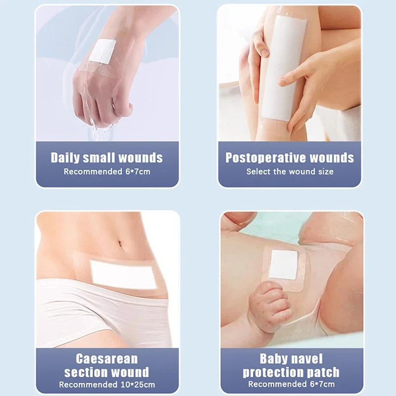 Waterproof Transparent PU 10/20pcs Adhesive Wound Dressing Fixer Band Aid Bandage Wound Protective Sticker First Aid Tool