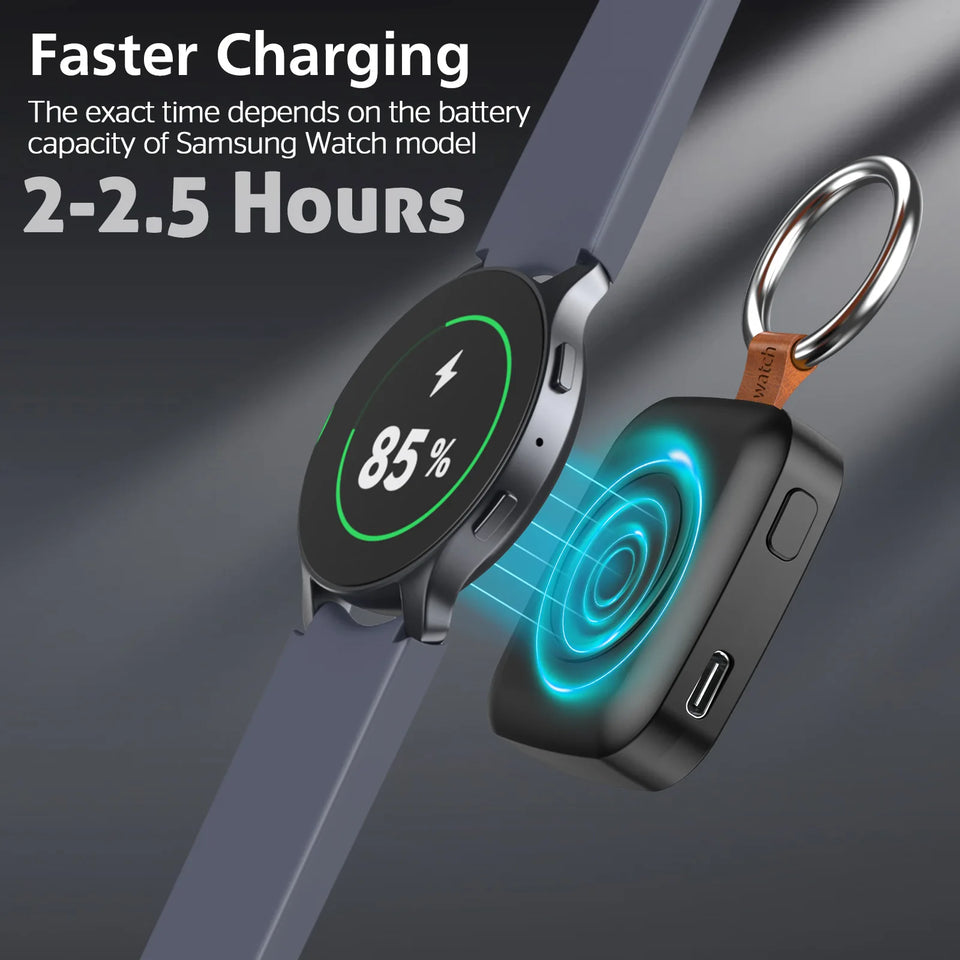 Oneplus 1200mAh Mini Wireless Charger watch charging For Galaxy Watch 7 8 Portable Power Bank Charging Classic Charger Keychain