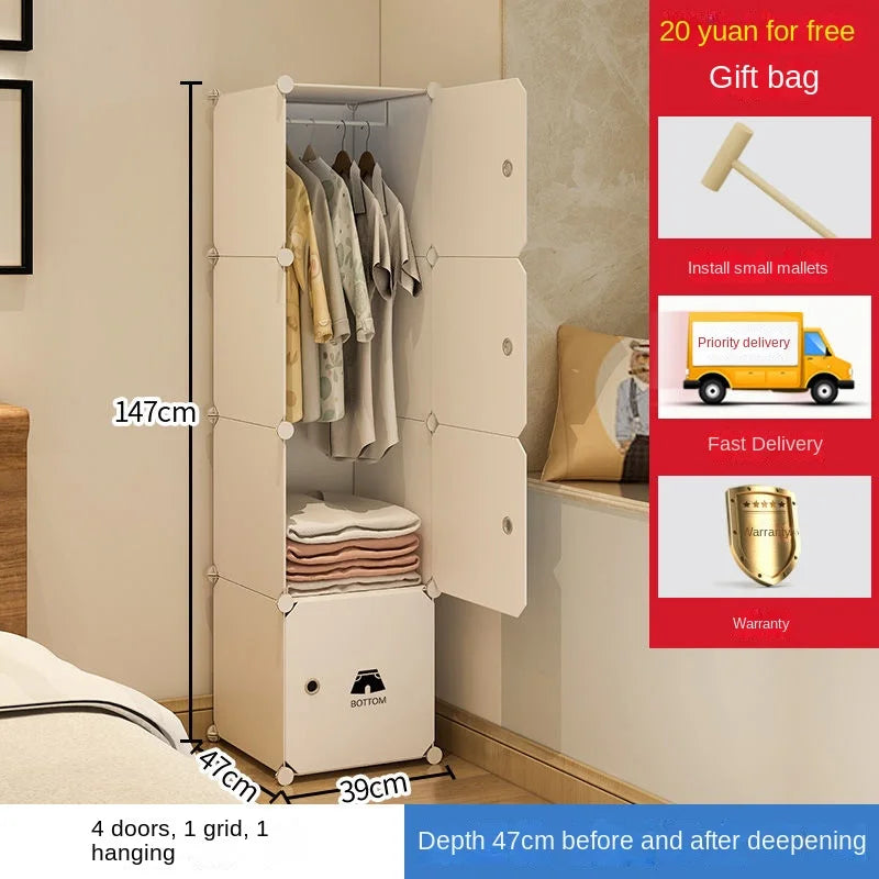 Clothes Folding Cabinets Locker Dustproof Foldable Simplicity Children Wardrobe Bedroom Furniture Organizador De Zapatos