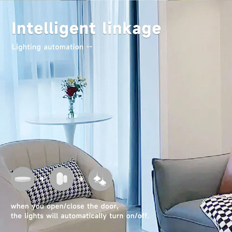 Smart Door Window Magnetic Sensor Zigbee3.0 Z2MQTT Home Security Protection for Home Assistant Smart Home System