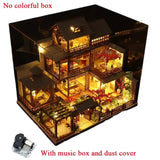 Newest DIY Wooden Dollhouse Japanese Architecture Doll Houses Mininatures with Furniture Toys for Children Friend Birthday Gift